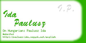 ida paulusz business card